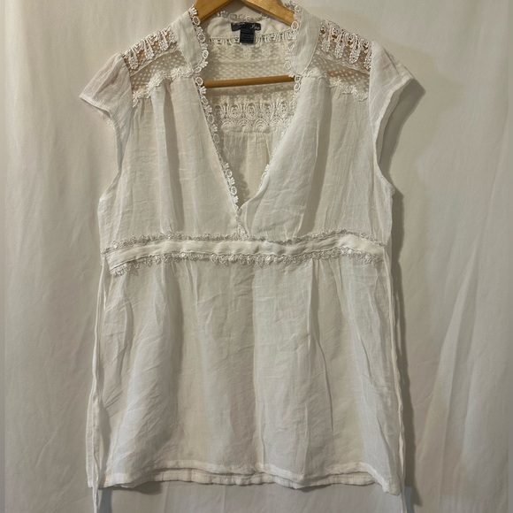 Poetry White Lace Detail Blouse - Picture 1 of 6